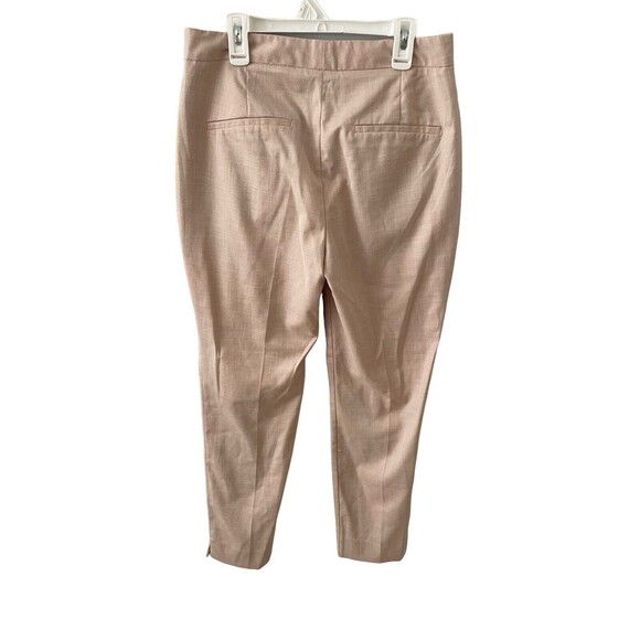 ZARA Light Pink Cream Dress Pants Tapered Leg Career Work Pant Womens Size 4 - Picture 2 of 7
